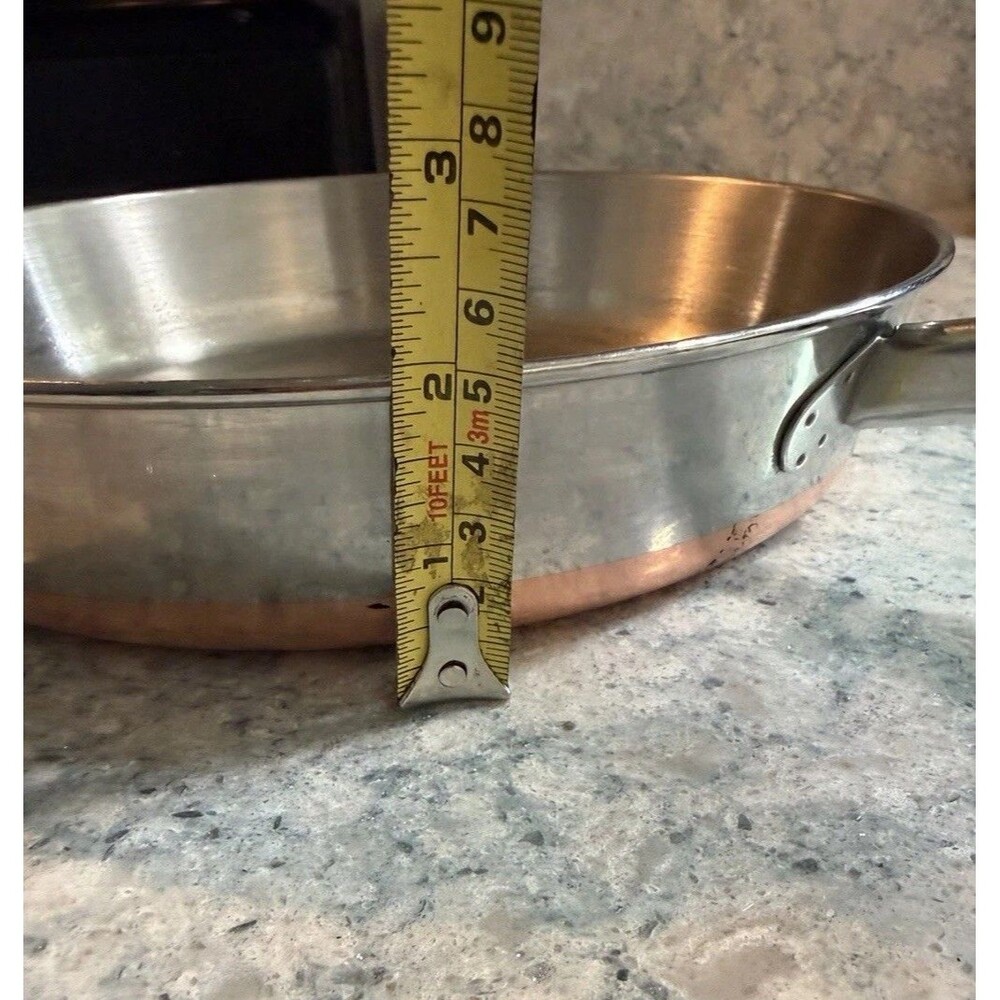 Revere Ware 1801 9” Skillet Copper Clad Frying Pan Clinton, IL 1997 Vintage - Picture 11 of 12